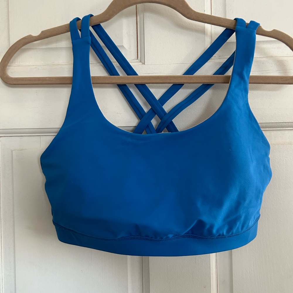 Lululemon Athletica Vibrant Blue Energy Sports Bra. Size 10